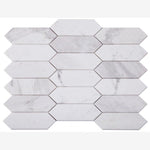 Load image into Gallery viewer, Volakas Elongated Hexagon Marble Mosaic
