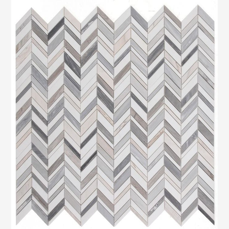 Chevron Series Damascus Marble Mosaic