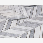Load image into Gallery viewer, Chevron Series Cloudy Day Marble Mosaic
