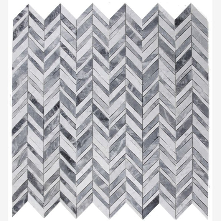 Chevron Series Cardiglio Marble Mosaic