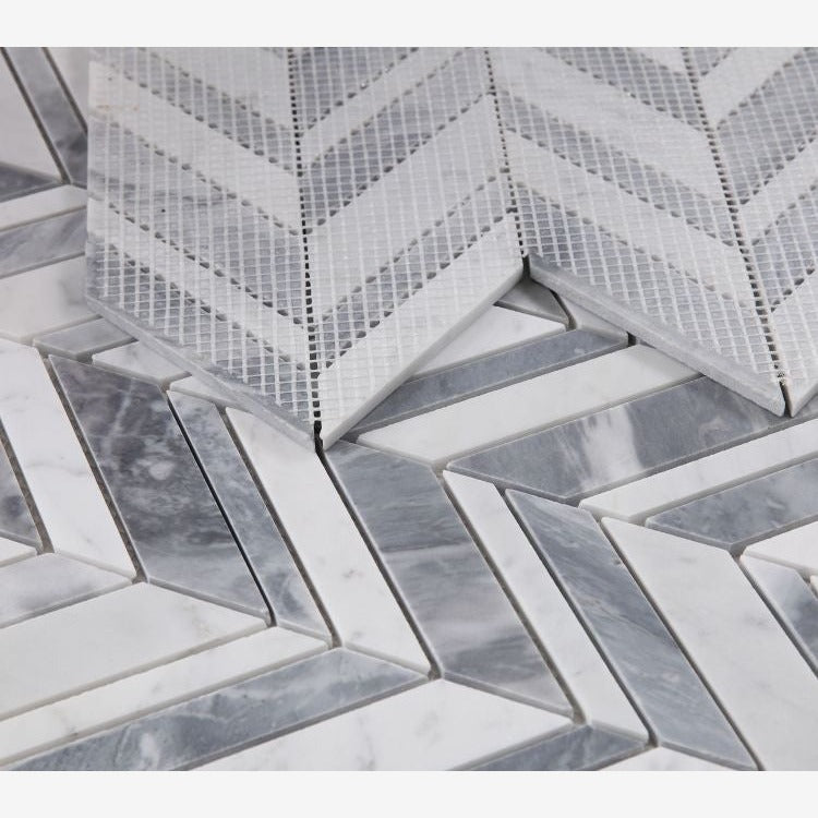 Vector Series Cardiglio Marble Mosaic