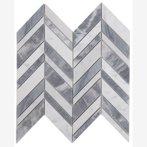 Chevron Series Cardiglio Marble Mosaic