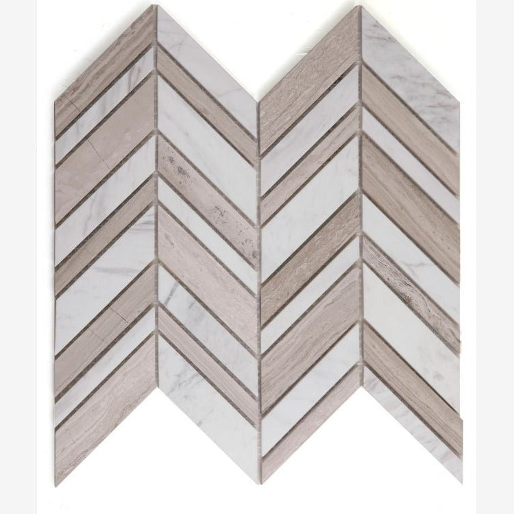 Chevron Series Zen Marble Mosaic