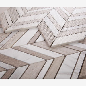 Chevron Series Zen Marble Mosaic