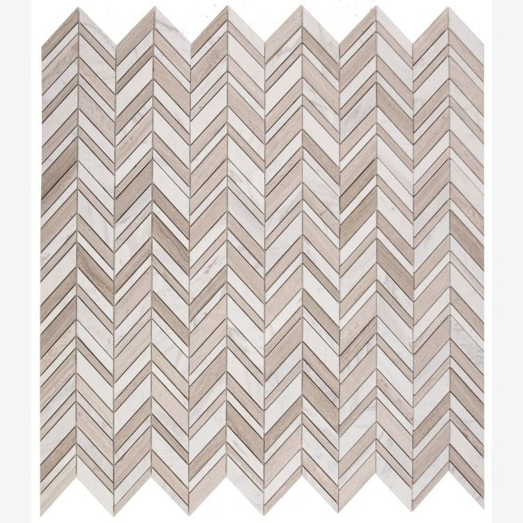 Chevron Series Zen Marble Mosaic