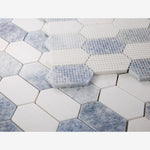 Load image into Gallery viewer, Thassos White &amp; Azul Celeste (Blue) Marble Mini Picket Marble Polished

