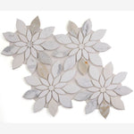 Load image into Gallery viewer, Calacatta Gold Daisy Flowers Mosaic
