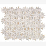 Load image into Gallery viewer, Calacatta Gold Daisy Flowers Mosaic
