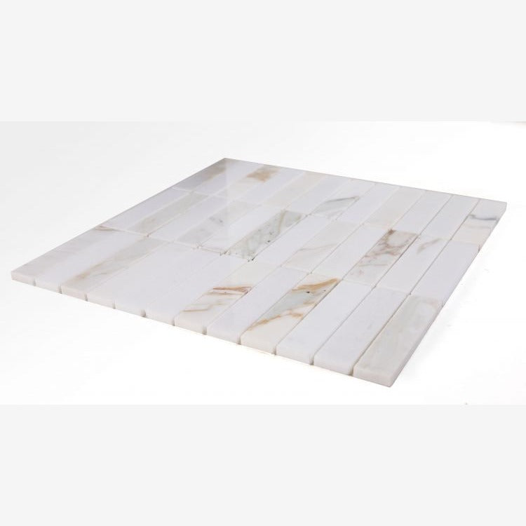 Enclave Calacatta 11.75x11.75 Polished Marble Mosaic Tile