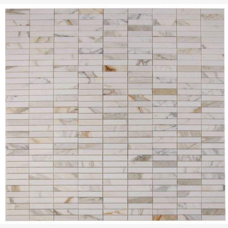 Enclave Calacatta 11.75x11.75 Polished Marble Mosaic Tile