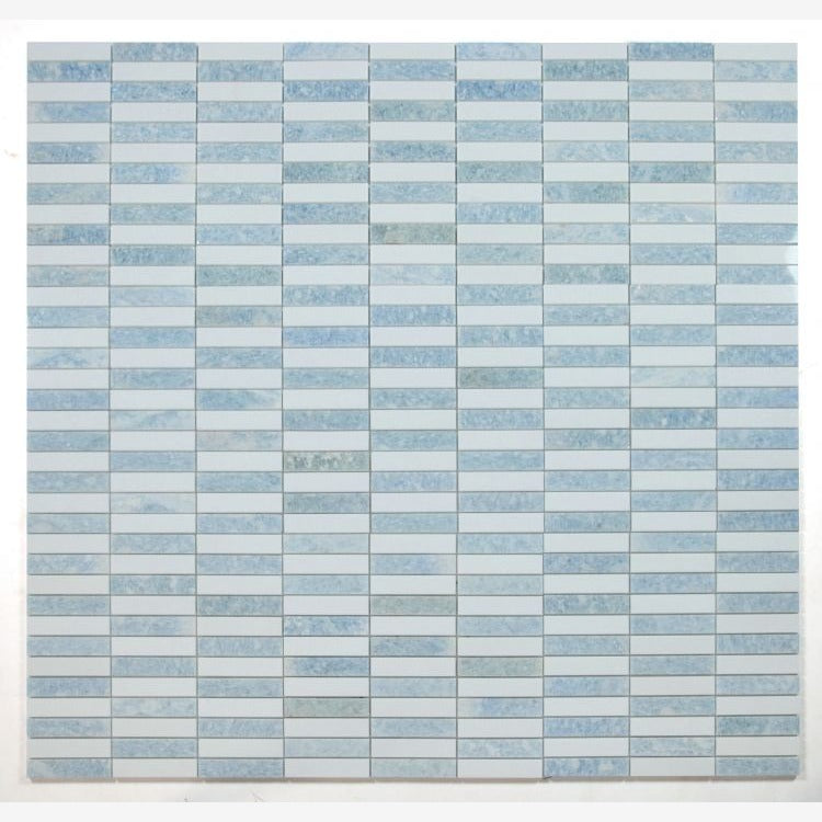 Stacked Crystal Ocean 11.75x11.75 Marble Mosaic Tile
