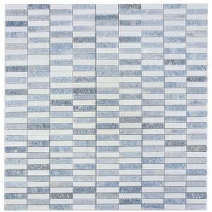 Stacked Crystal Ocean 11.75x11.75 Marble Mosaic Tile