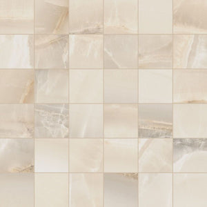 Akoya Ivory Matte Mosaic 12x12 Porcelain Tile