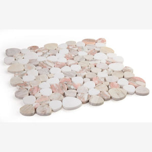 Hudson Rose Norvegia Marble Pebble Mosaic