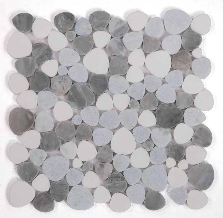 Hudson Blue Ocean Marble Pebble Mosaic Tile