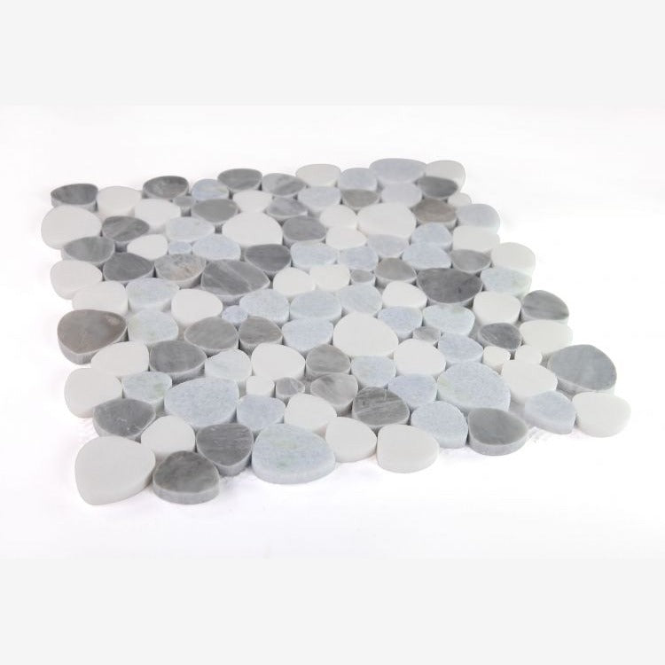 Hudson Blue Ocean Marble Pebble Mosaic Tile