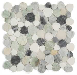 Hudson Grassland Marble Pebble Mosaic Tile