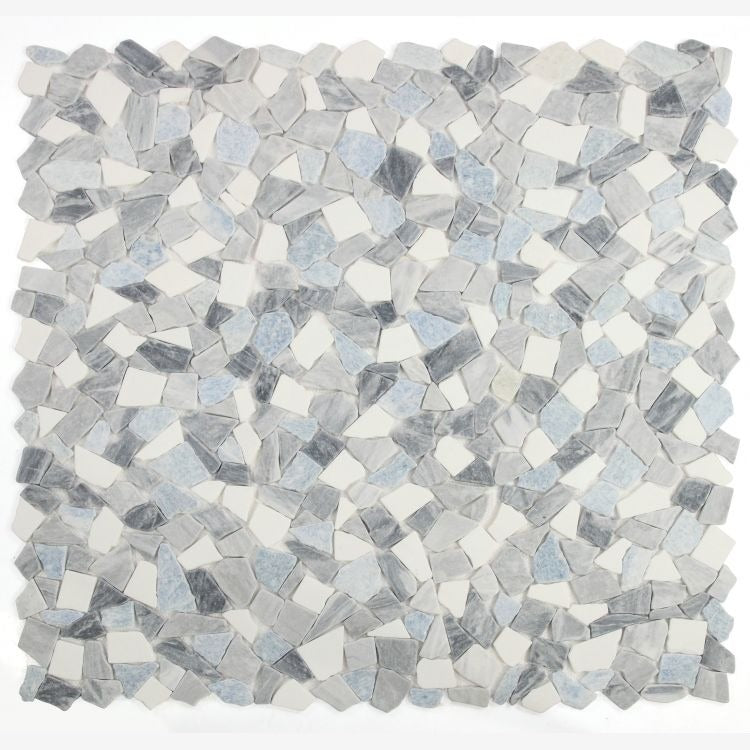 Tucson Blue Ocean Marble Pebble Mosaic Tile