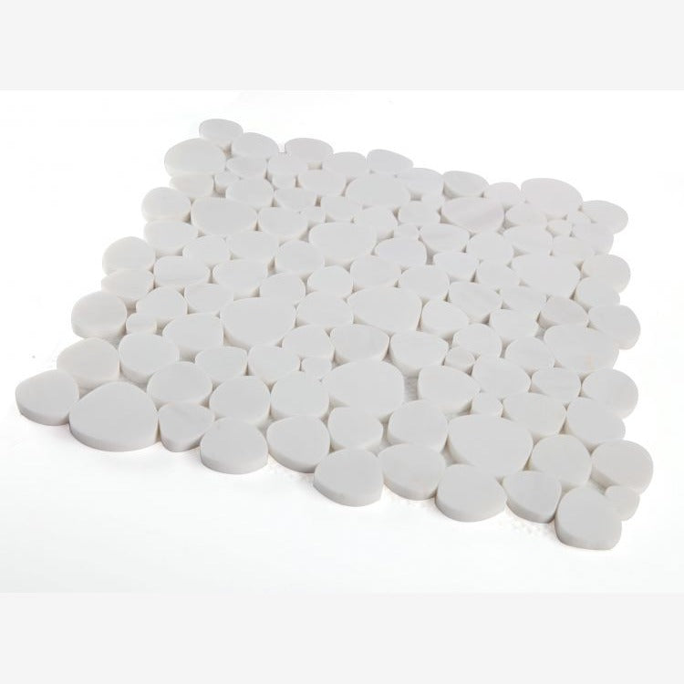 Hudson Dolomite Marble Pebble Mosaic Tile Honed