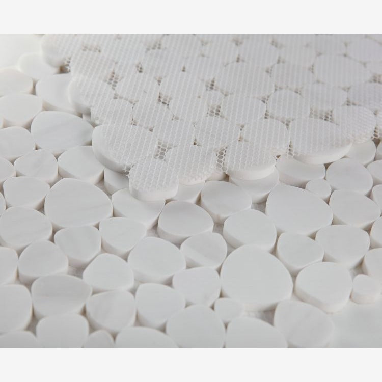 Hudson Dolomite Marble Pebble Mosaic Tile Honed