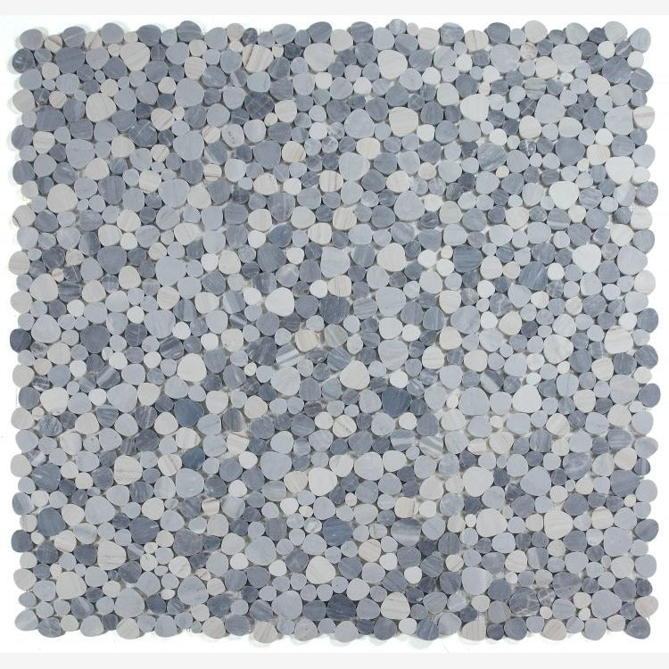 Hudson Italian Blue Marble Pebble Mosaic Tile
