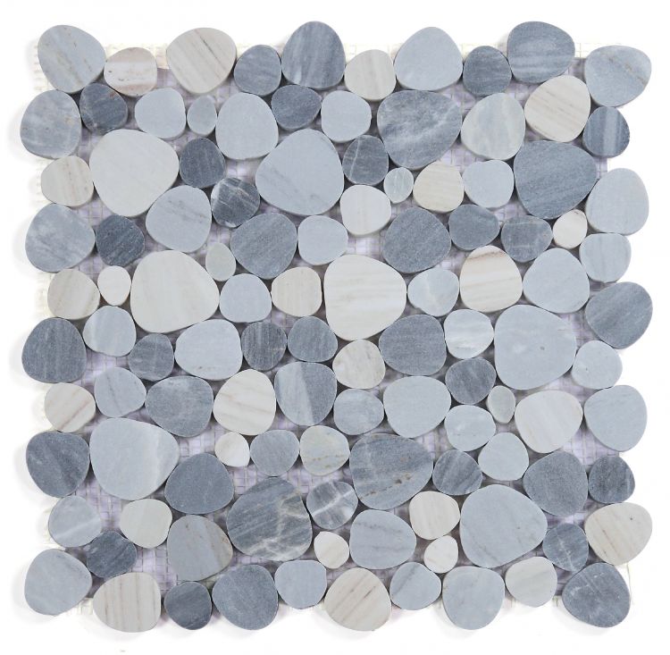 Hudson Italian Blue Marble Pebble Mosaic Tile