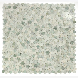 Hudson Verde Marble Pebble Mosaic Tile
