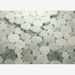 Load image into Gallery viewer, Hudson Verde Marble Pebble Mosaic Tile
