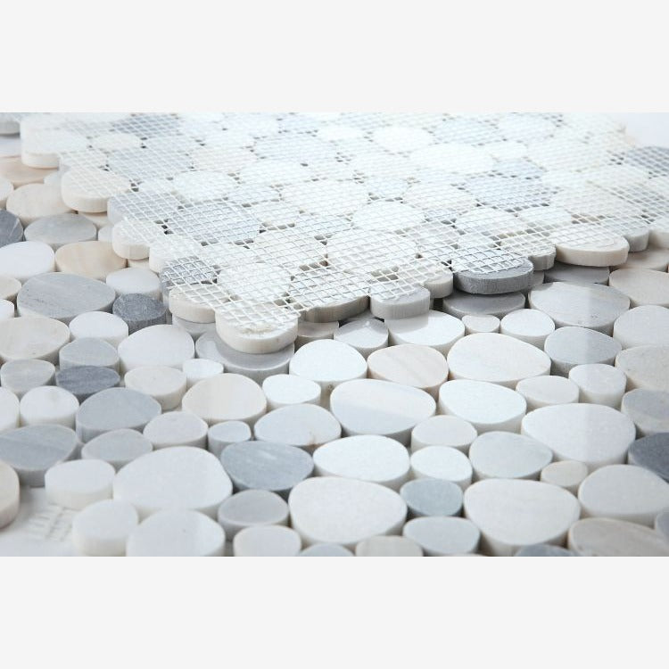 Hudson Beach Marble Pebble Mosaic Tile