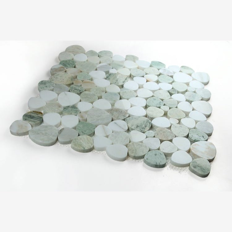 Hudson Spring Marble Pebble Mosaic Tile