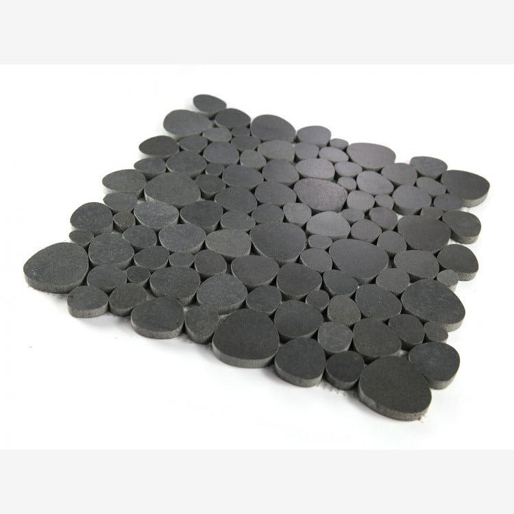 Hudson Basalt Marble Pebble Mosaic