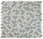 Load image into Gallery viewer, Luxor Swiss Blue Arabesque Crackled Glass Mosaic Tile
