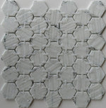 Load image into Gallery viewer, Aquatic Bluish Grey Hexagon Glass Mosaic Tile
