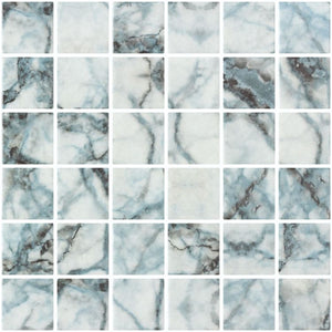 Aquatic Penta Azul Glass Mosaic Tile