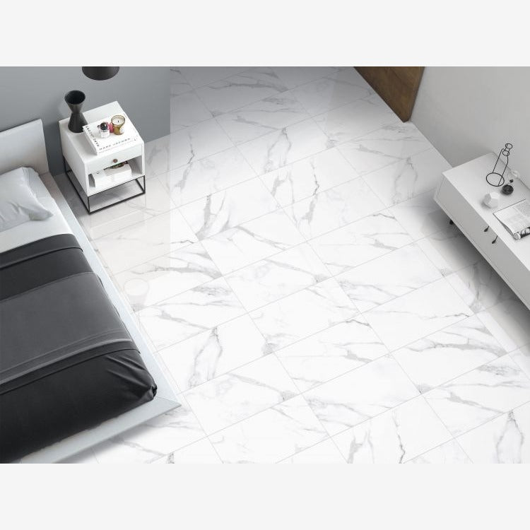 Emporio Statuario Matte 12x24 Marble Porcelain Tile