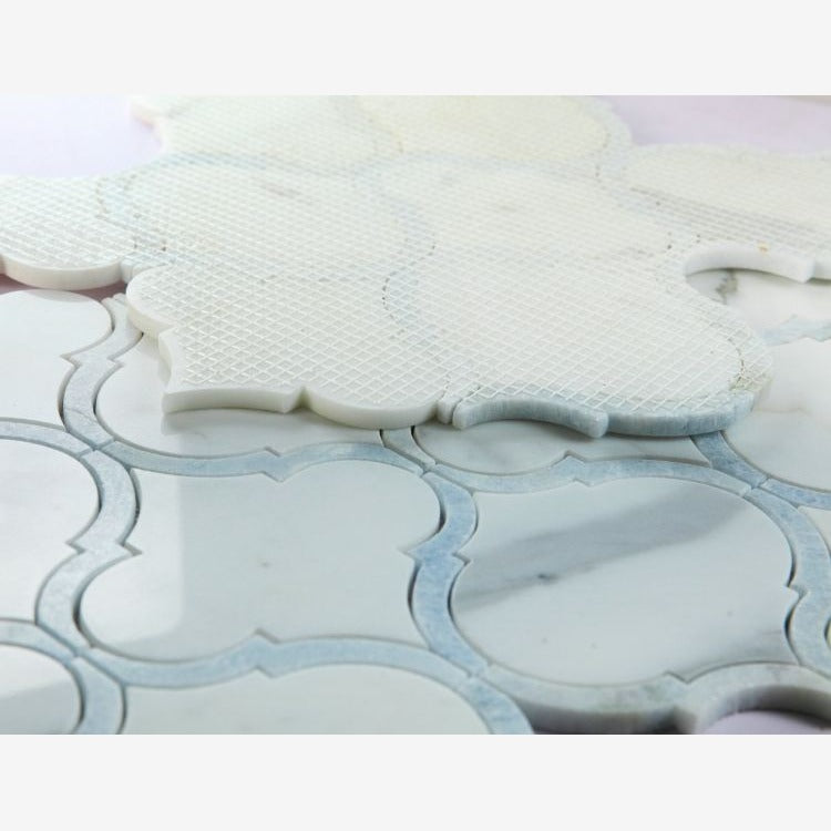 Lexi Precious Blue Lantern Arabesque Mosaic Tile