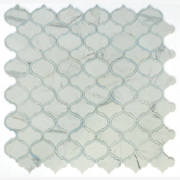 Lexi Precious Blue Lantern Arabesque Mosaic Tile