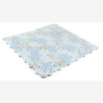 Load image into Gallery viewer, Azul Celeste Mini Daisy Marble Mosaic Tile

