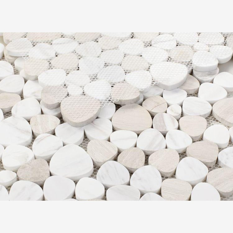 Hudson Beach Sand Marble Pebble Mosaic