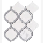 Load image into Gallery viewer, Lexi Silver White Lantern Arabesque Mosaic Tile
