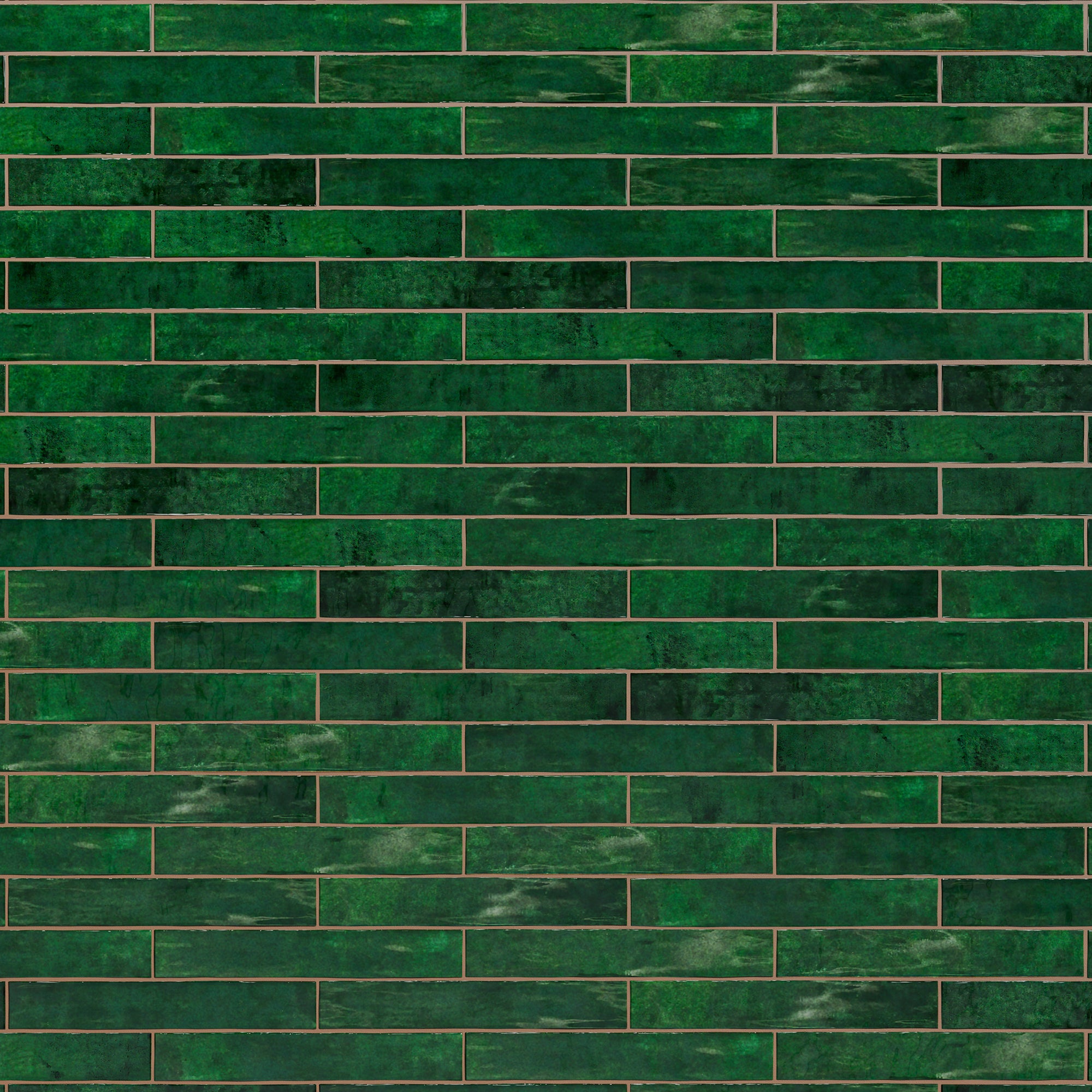 Zellure Verdal Green 2x16 Glossy Ceramic Tile