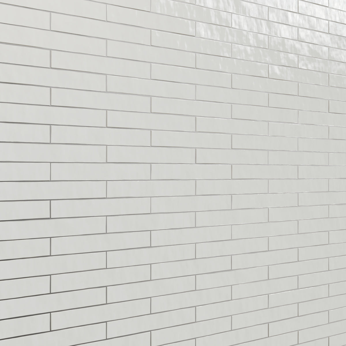 Zellure Alabaster White 2x16 Glossy Ceramic Tile