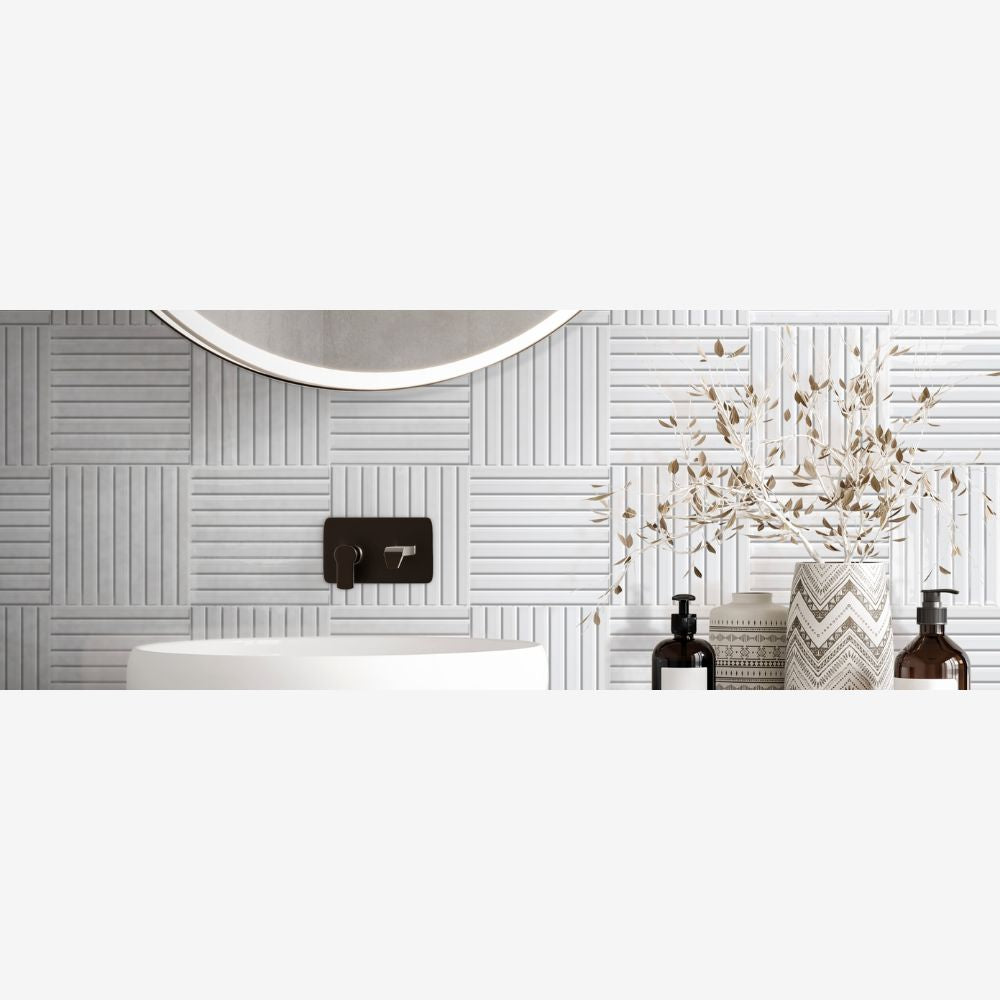 Nordika Frost 6x6 Porcelain Tile Glossy