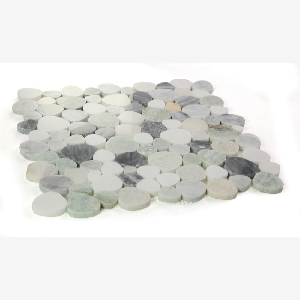 Hudson Grassland Marble Pebble Mosaic Tile