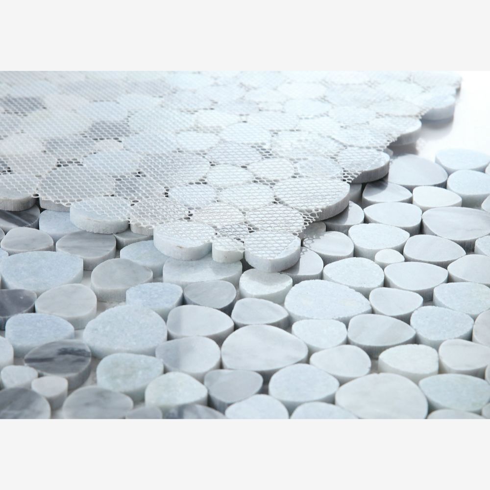 Hudson Cliff Marble Pebble Mosaic Tile