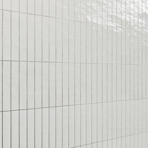 Zellure Alabaster White 2x16 Glossy Ceramic Tile