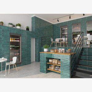 Zellure Verdal Green 2x16 Glossy Ceramic Tile – Tilezz