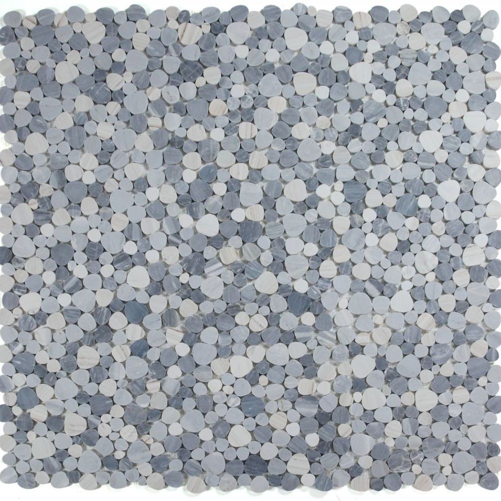 Hudson Italian Blue Marble Pebble Mosaic Tile