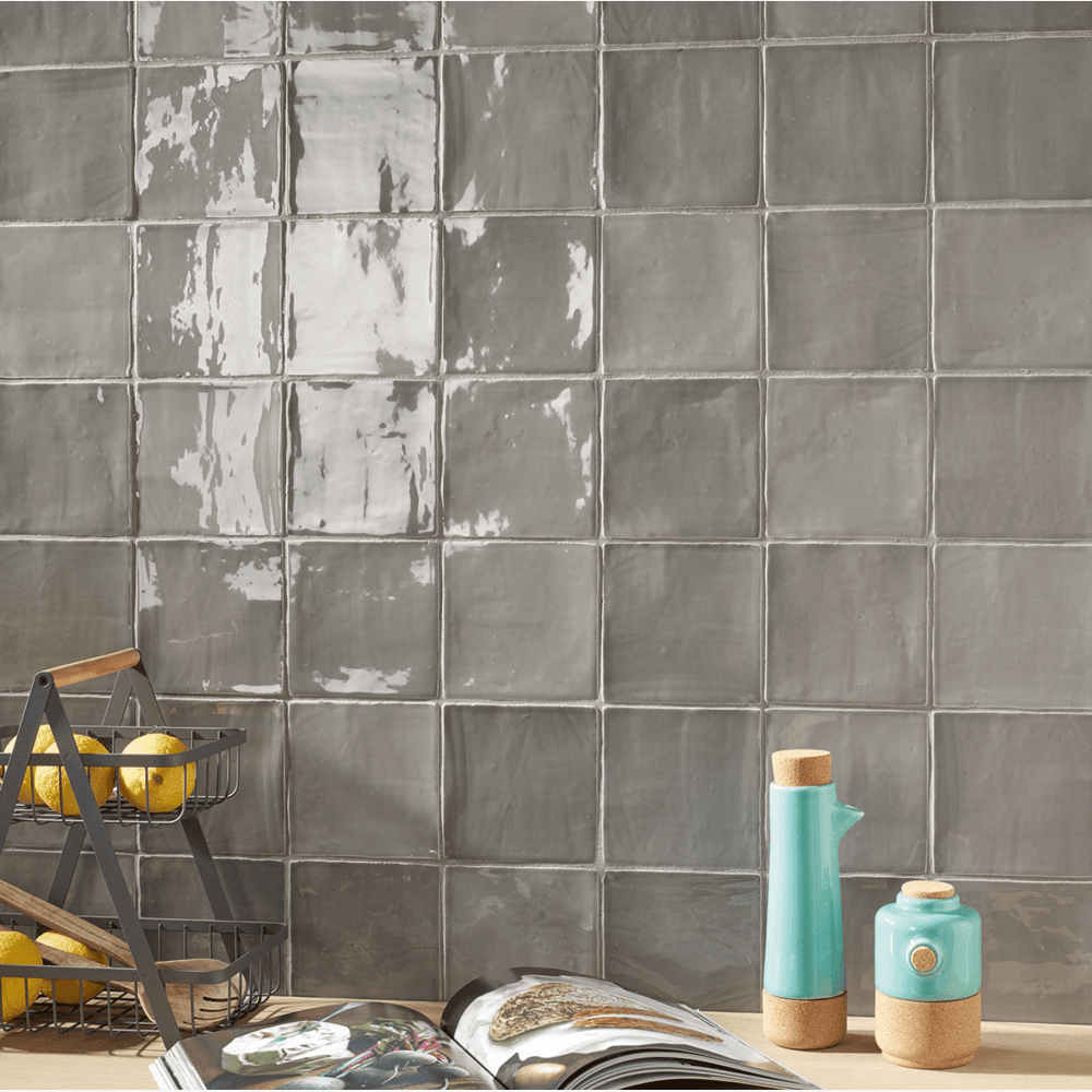 St. Lucia Gris 5x5 Ceramic Tile Glossy