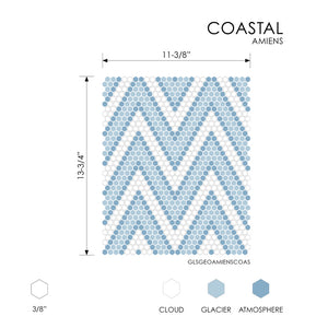 Amiens Coastal 11-3/8x13-3/4 Glass Tile